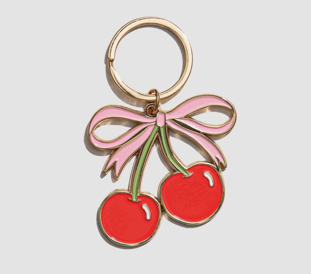 Sweet Cherry Bow Keychain