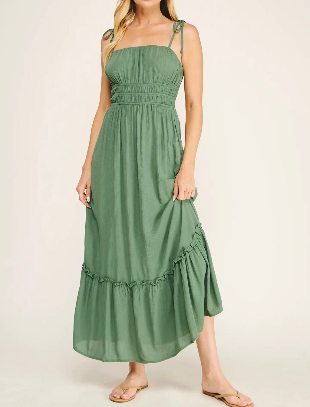 Smocked Waist Maxi Dress