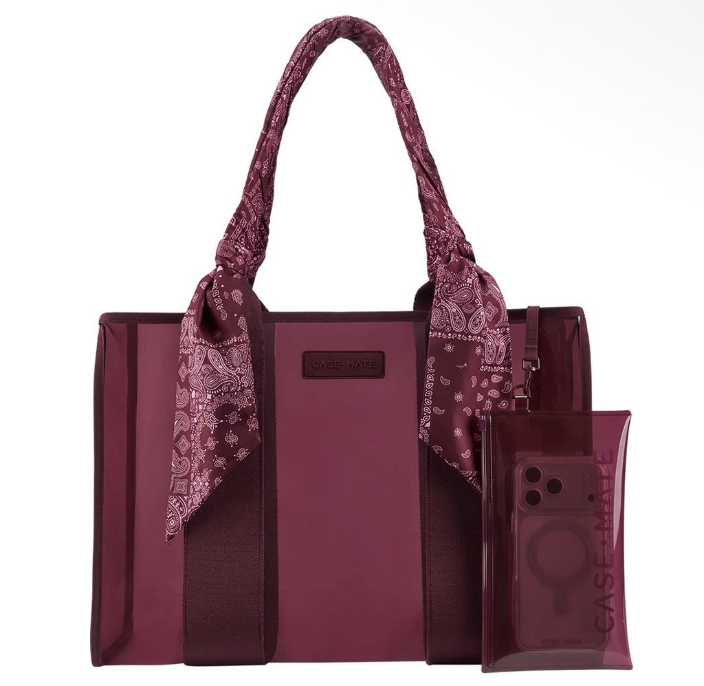 Burgundy Bandana Tote Bag