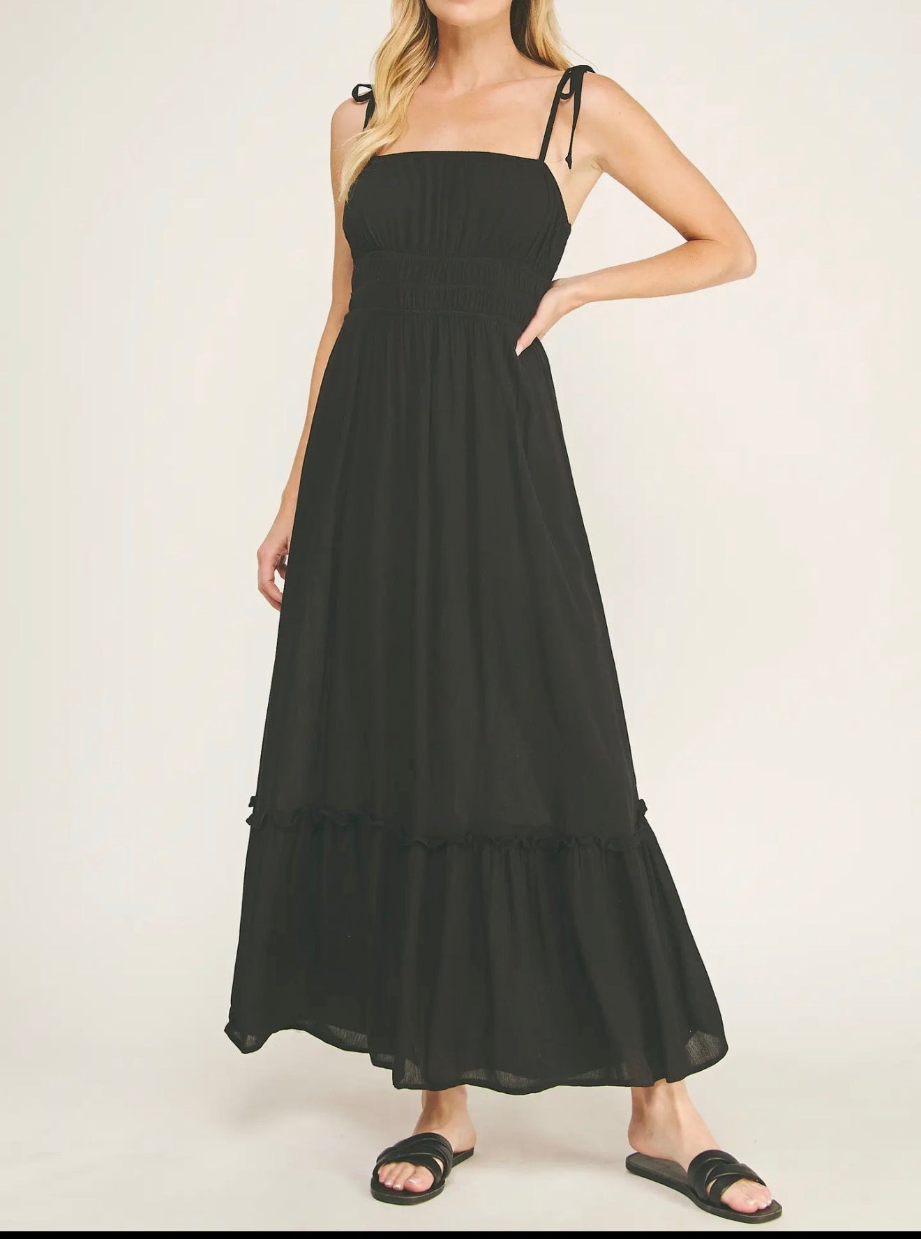 Smocked Waist Maxi Dress