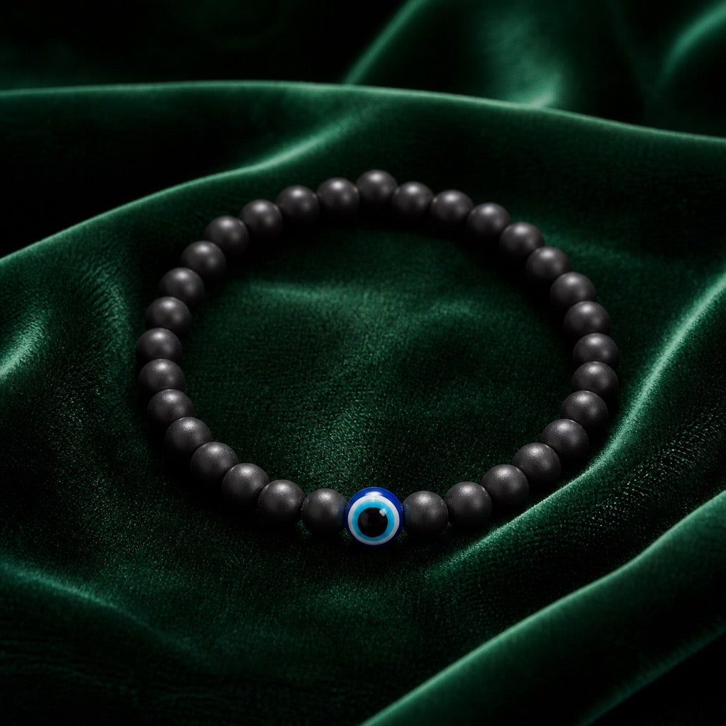 Midnight Protection Beaded Bracelet