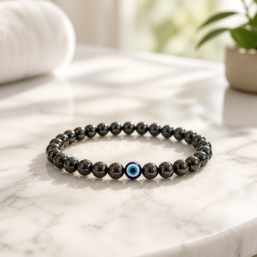 Midnight Protection Beaded Bracelet