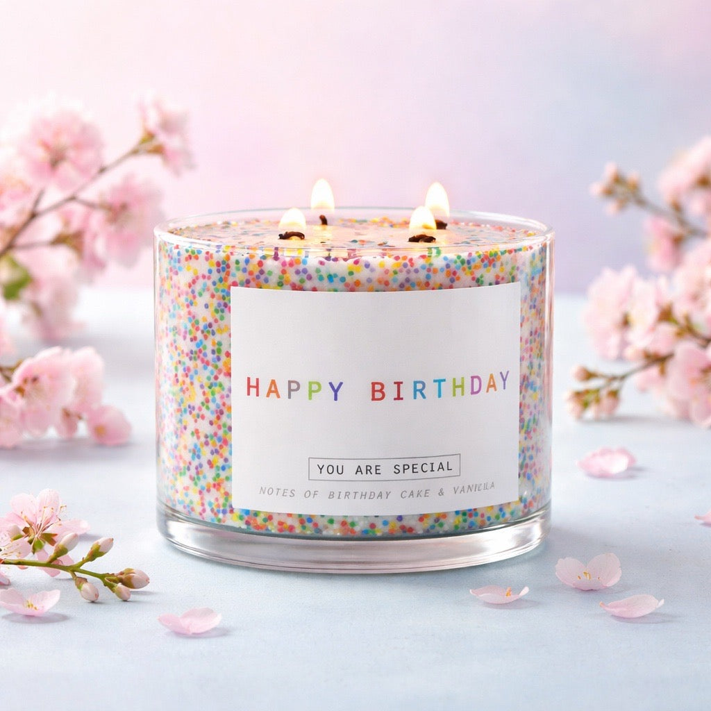 3 Wick Happy Birthday Soy Candle