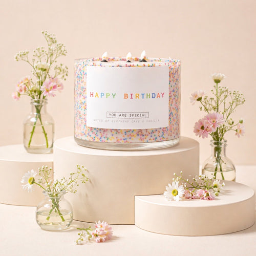 3 Wick Happy Birthday Soy Candle