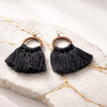 Boho Fringe Hoop Earrings