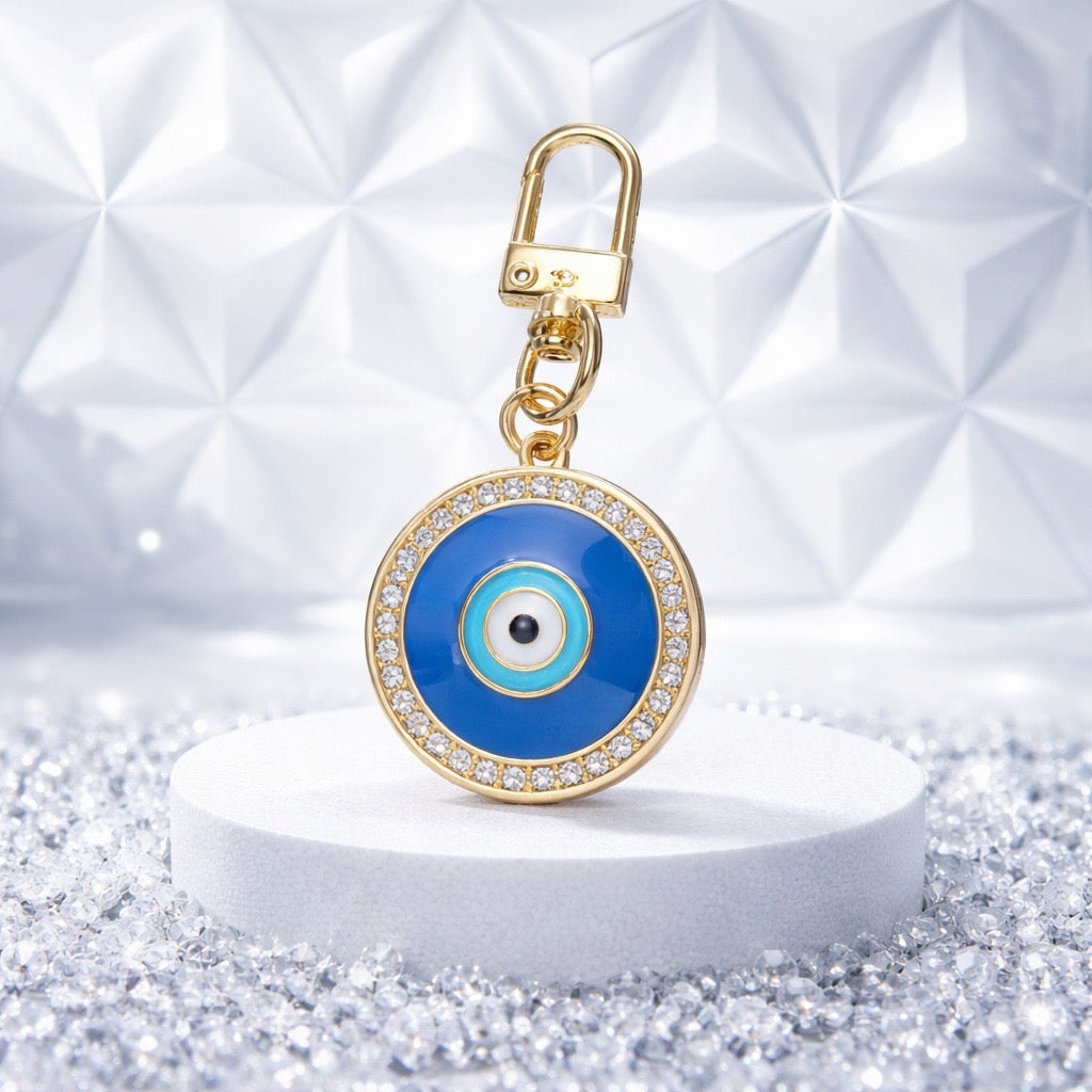 Evil Eye Crystal Keychain Charm