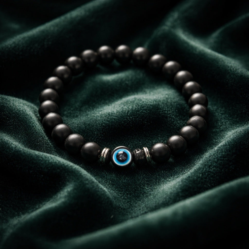 Midnight Protection Beaded Bracelet